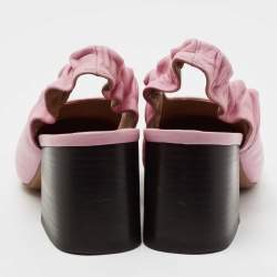 Marni Pink Leather Slingback Pumps Size 38