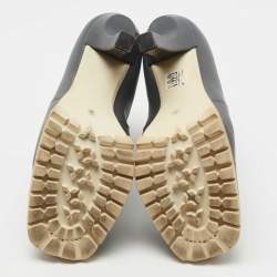 Marni Grey Leather Square Toe Ankle Booties Size 40