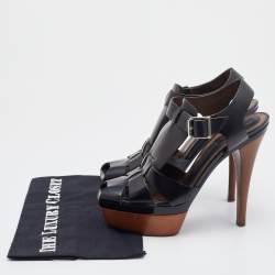 Marni Black Leather Caged Platform Sandals Size 37