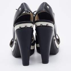 Pre Owned Marni Black Leather Platform Sandals Size 38