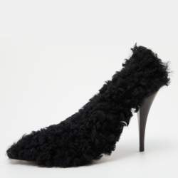 Marni Black Shearling Pumps Size 37