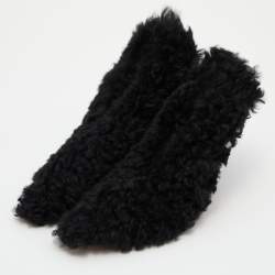 Marni Black Shearling Pumps Size 37