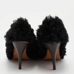 Marni Black Shearling Pumps Size 37