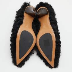Marni Black Shearling Pumps Size 37
