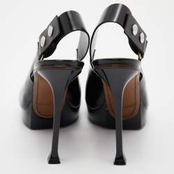 Marni Black Leather Peep Toe Sandals Size 40