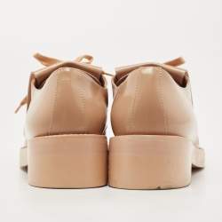 Pre Owned Marni Beige Leather Flap Lace Up Derby Size 38.5