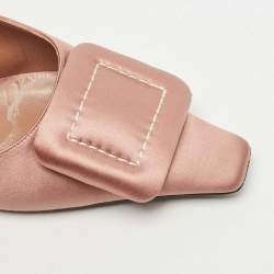 Marni Pink Satin Slingback Pointed Toe Pumps Size 36