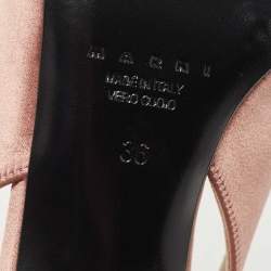 Marni Pink Satin Slingback Pointed Toe Pumps Size 36