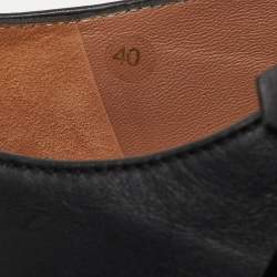 Marni Black/Gold Leather Fringe Detail Slip On Loafers Size 40