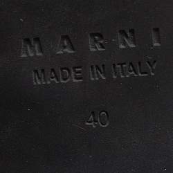 Pre Owned Marni Silver Leather Over The Knee Boots Size 40