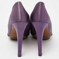 Marni Purple Satin Platform Pumps Size 38.5