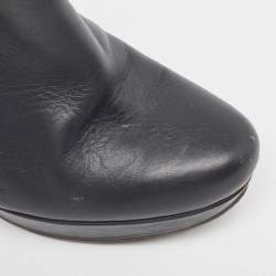 Marni Navy Blue Leather Ankle  Boots Size 38