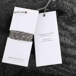 Pre Owned Martha Porter Grey Rib Knit Long Cardigan