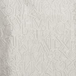 Mary Katrantzou Off-White Alphabet Jacquard Crepe Sleeveless Top L