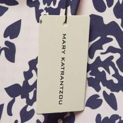 Pre Owned Mary Katrantzou Blue/Pink Floral Print Silk Antona Mini Dress M