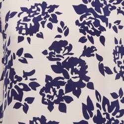 Pre Owned Mary Katrantzou Blue/Pink Floral Print Silk Antona Mini Dress M