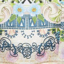 Pre Owned Mary Katrantzou Multicolor Printed Taffeta Peplum Top M