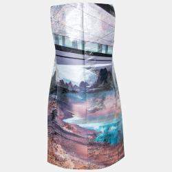 Mary Katrantzou Multicolor Lurex Insert Jacquard Desert Walker Sleeveless Lupin Dress S