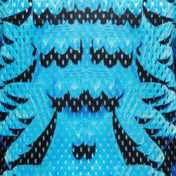 Adidas by Mary Kantrantzou Blue Perforated Neoprene Logo Print Top XS 