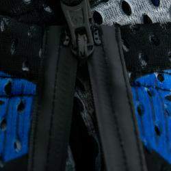 Adidas by Mary Kantrantzou Blue Perforated Neoprene Logo Print Top XS 