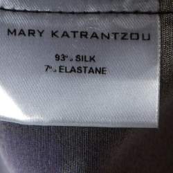 Pre Owned Mary Katrantzou Multicolor Check Printed Stretch Silk Murray Dress M