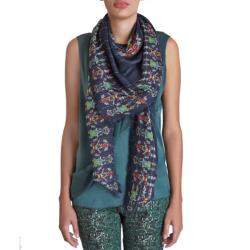 Mary Katrantzou Peacock Green Printed Skinny Jeans S