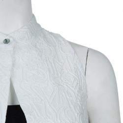 Mary Katrantzou White Textured Vest M