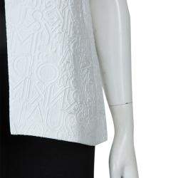 Mary Katrantzou White Textured Vest M