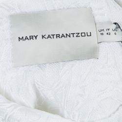 Mary Katrantzou White Textured Vest M