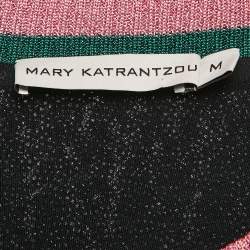 MARY KATRANTZOU Sequin Knit Rainbow Sleeve Detail Magpie Sweater M