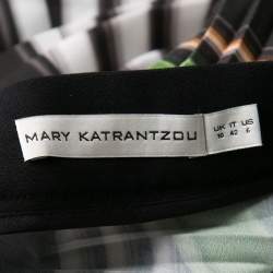 Mary Katrantzou Multicolor Graphic Viola Striped Plisse Pelar Skirt M