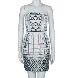 Mary Katrantzou Printed Strapless Dress M