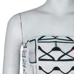 Mary Katrantzou Printed Strapless Dress M