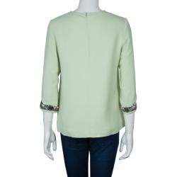 Mary Katrantzou Green Embellished Top M