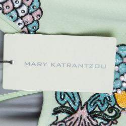 Mary Katrantzou Green Embellished Top M