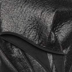 مملوكة مسبقًا Maticevski Black Crepe Regiment One Shoulder Crop Top M