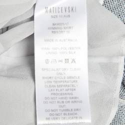 Pre Owned تنورة ماتيسيفسكي ر مادي شبكي بطيات ملتفة غير متماثلة مقاس متوسط (ميديم)