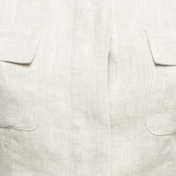 Matthew Bruch Light Grey Linen Top & Pants Set S