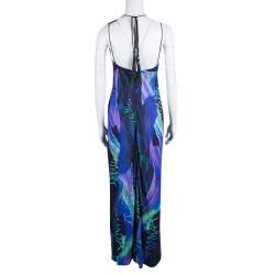 Matthew Williamson Escape Multicolor Bird Print Tassel Detail Maxi Dress M