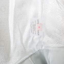 Matthew Williamson Grey Floral Printed Tulle Layered Box Jacket M