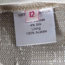 Matthew Williamson Beige Embellished Patch Detail Wide Leg Pants M