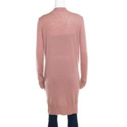 Matthew Williamson Caramel Brown Wool Cashmere Embellished Button Front Cardigan S