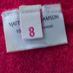 Matthew Williamson Pink Fair Isle Patterned Wool Button Front Cardigan S