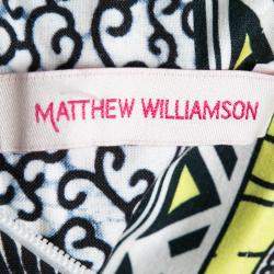 Matthew Williamson Multicolor Abstract Print Cotton Strapless Dress M