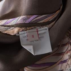 Matthew Williamson Mocha Brown Crepe Cuffed Trousers S