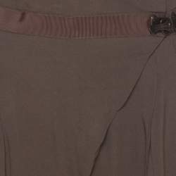Matthew Williamson Mocha Brown Crepe Cuffed Trousers S