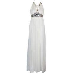 Matthew Williamson Cream Embellished Gown S