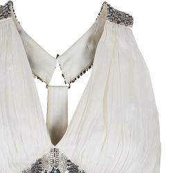 Matthew Williamson Cream Embellished Gown S