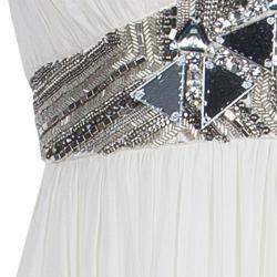 Matthew Williamson Cream Embellished Gown S