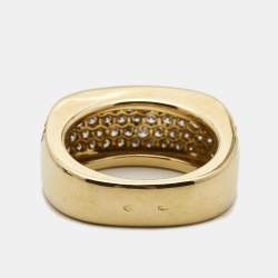 Mauboussin Diamonds 18k Yellow Gold Ring Size 54